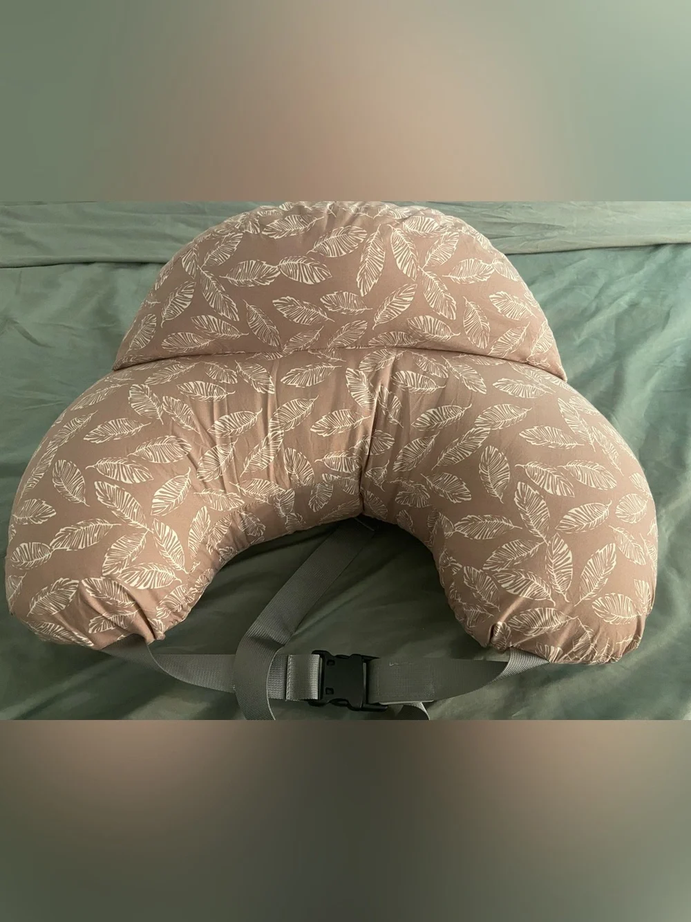 Momcozy Pink Snuggle Feather Print Nursing Pillow